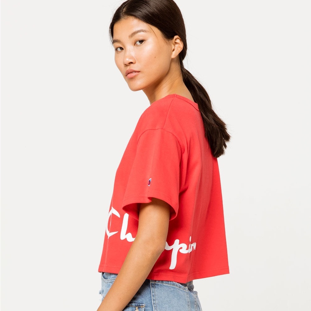 Champion Heritage Scarlet Crop T-Shirt